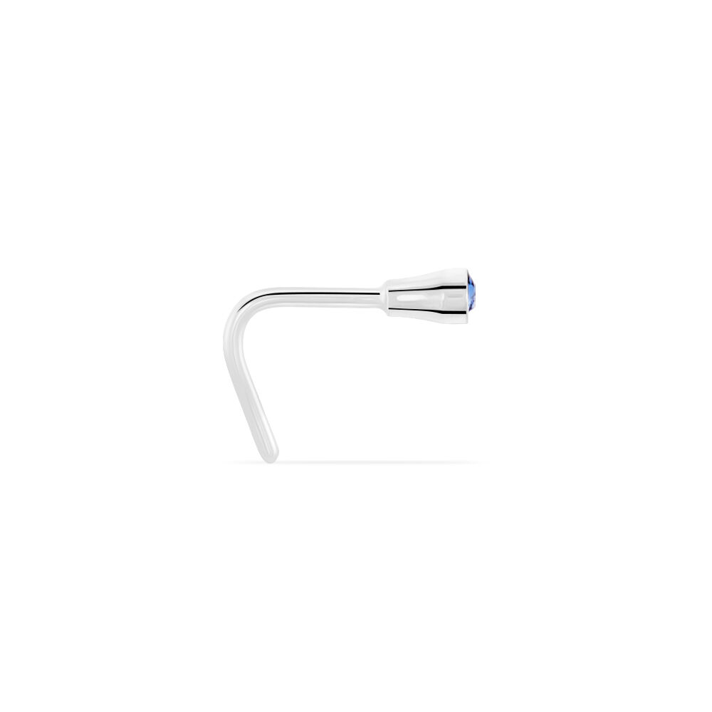 Piercing De Nez Fethi Serti Clos Or Blanc Oxyde De Zirconium - Piercing Nez Famille | Marc Orian