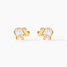 Boucles D'oreilles Puces Jumboo Or Jaune Oxyde De Zirconium - Puces Enfant | Marc Orian