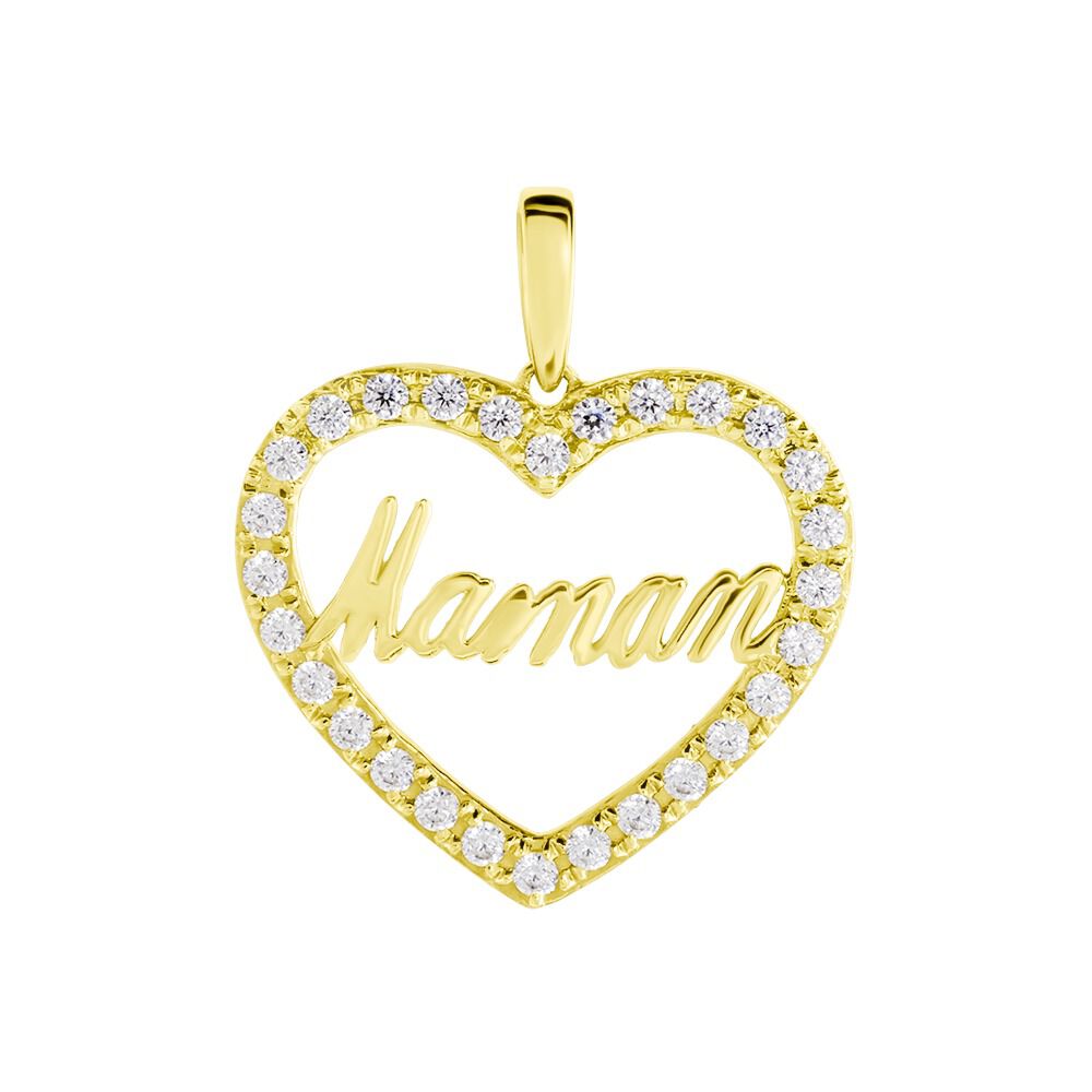 Pendentif Or Jaune Ramouna Oxyde De Zirconium - Pendentifs Femme | Marc Orian
