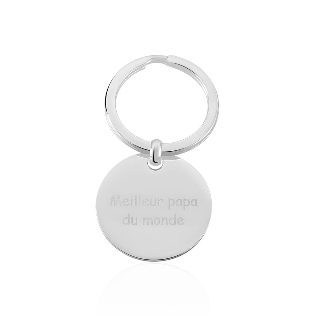 Porte Clefs Peg Acier Blanc - Bijoux fantaisie Homme | Marc Orian