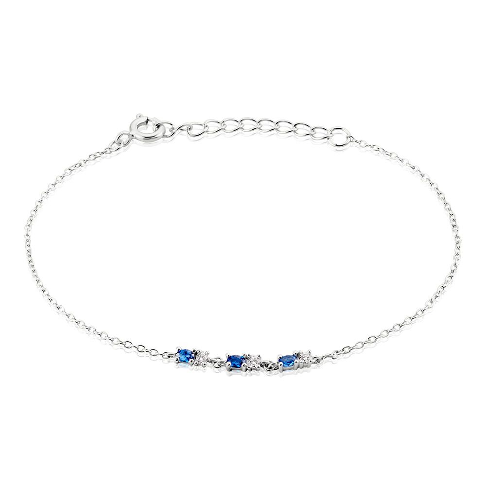 Bracelet Argent Blanc Augusts Oxydes De Zirconium - Bracelets chaînes Femme | Marc Orian
