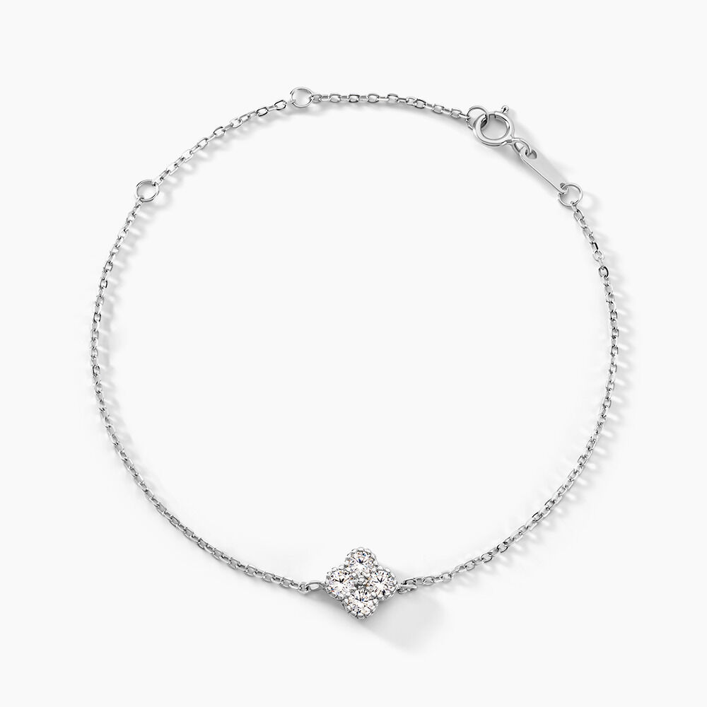 Bracelet Mailys Argent Blanc Oxyde De Zirconium - Bracelets chaînes Femme | Marc Orian