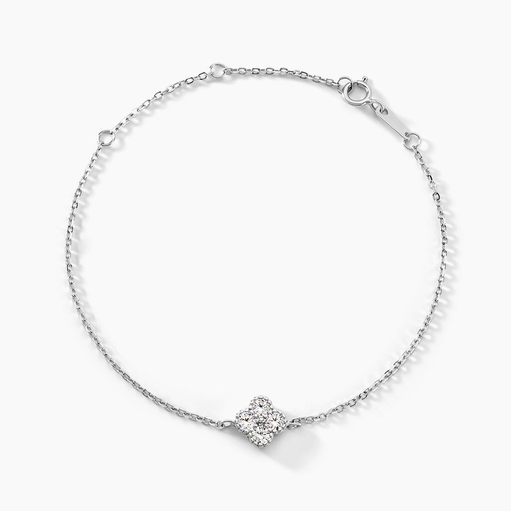 Bracelet Mailys Argent Blanc Oxyde De Zirconium - Bracelets chaînes Femme | Marc Orian