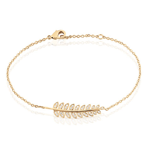Bracelet Luz Plaqué Or Jaune Oxyde De Zirconium - Bracelets chaînes Femme | Marc Orian