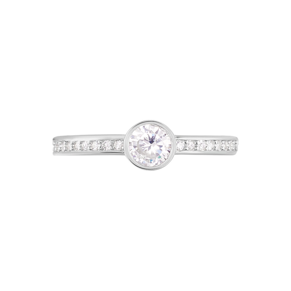 Bague Solitaire Mathylda Argent Blanc Oxyde De Zirconium - Solitaires Femme | Marc Orian