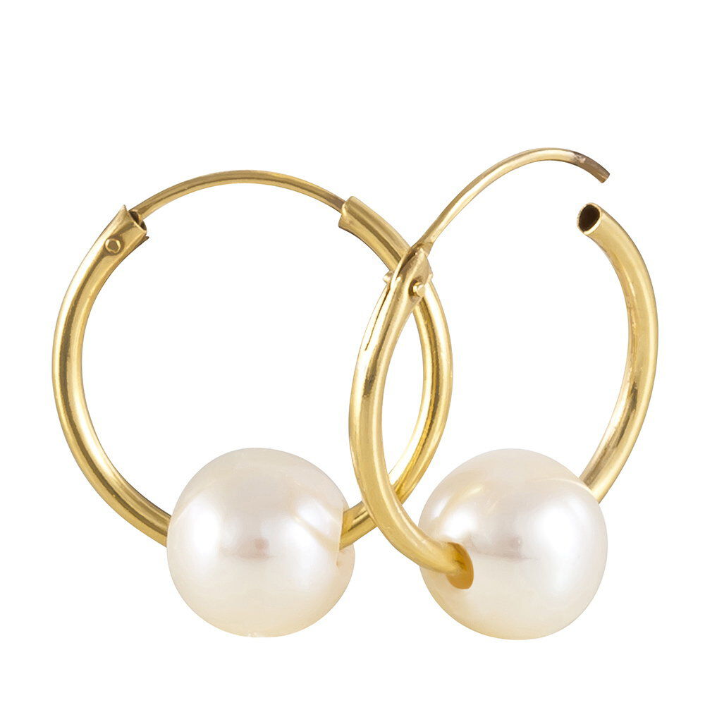 Créoles Baroque Baroques Or Jaune Perle De Culture - Créoles Femme | Marc Orian
