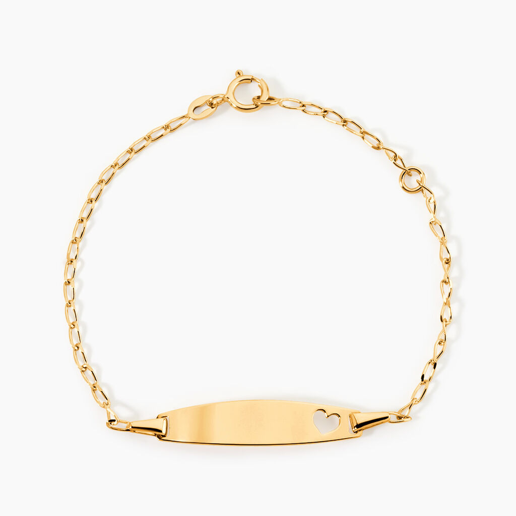 Bracelet Identit&eacute; Etheline Maille Gourmette Or Jaune - Gourmettes Enfant | Marc Orian