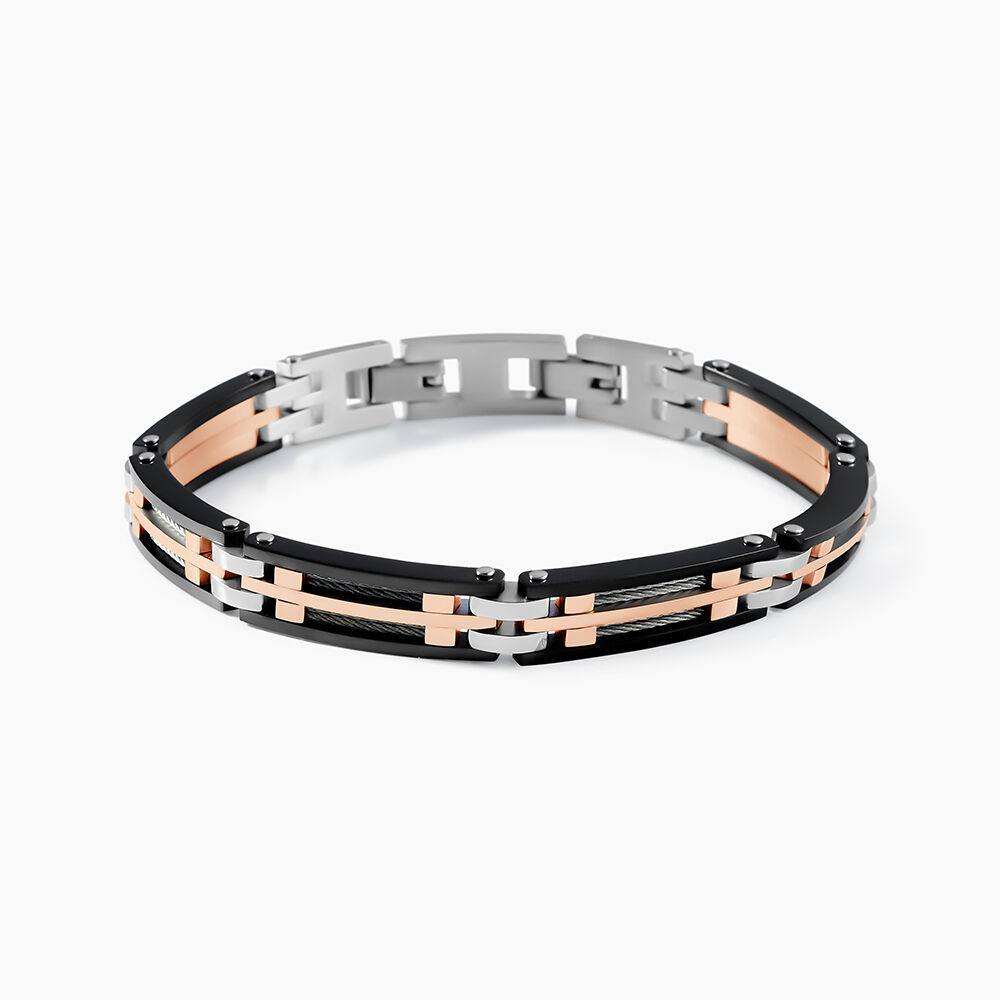 Bracelet Jourdan Priam Acier Bicolore - Bracelets cha&icirc;nes Homme | Marc Orian