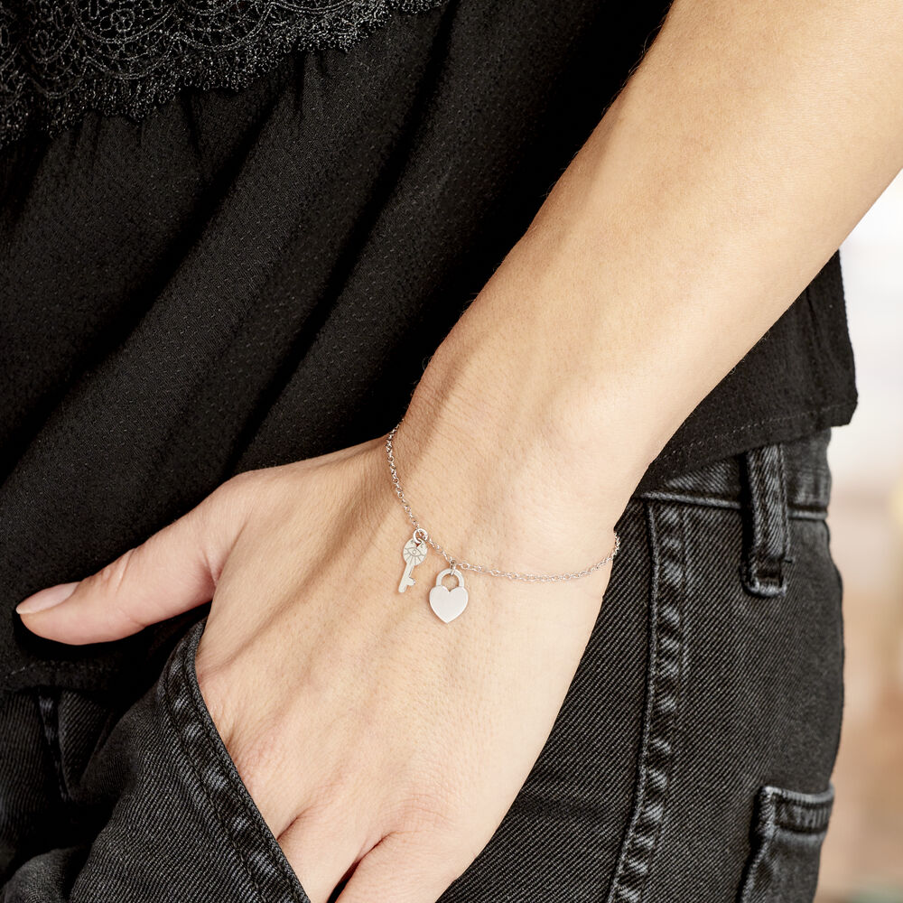 Bracelet Argent Blanc Jim - Bracelets fantaisie Femme | Marc Orian