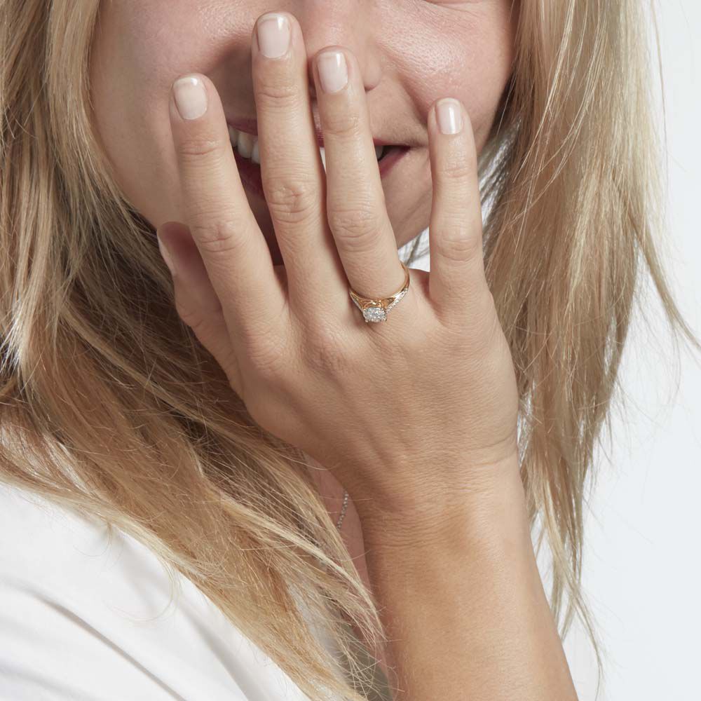 Bague Kate Or Jaune Diamant Synthétique - Bagues avec pierre Femme | Marc Orian