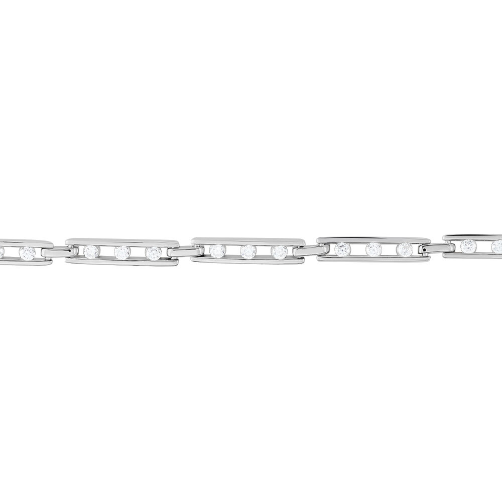 Bracelet Calina Argent Blanc Oxyde De Zirconium - Bracelets chaînes Femme | Marc Orian