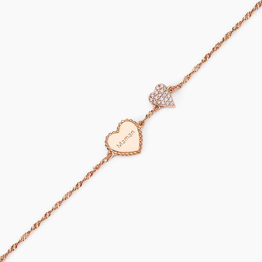 Bracelet Gloria Argent Rose Oxyde De Zirconium - Bracelets fantaisie Femme | Marc Orian