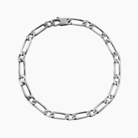 Bracelet Anilo Noircie Argent Blanc - Bracelets mailles Homme | Marc Orian