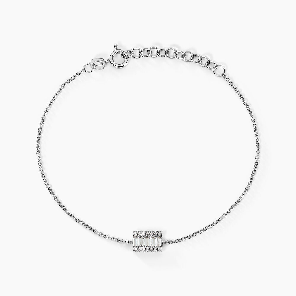 Bracelet Baroque Party Argent Blanc Oxyde De Zirconium - Bracelets fantaisie Femme | Marc Orian