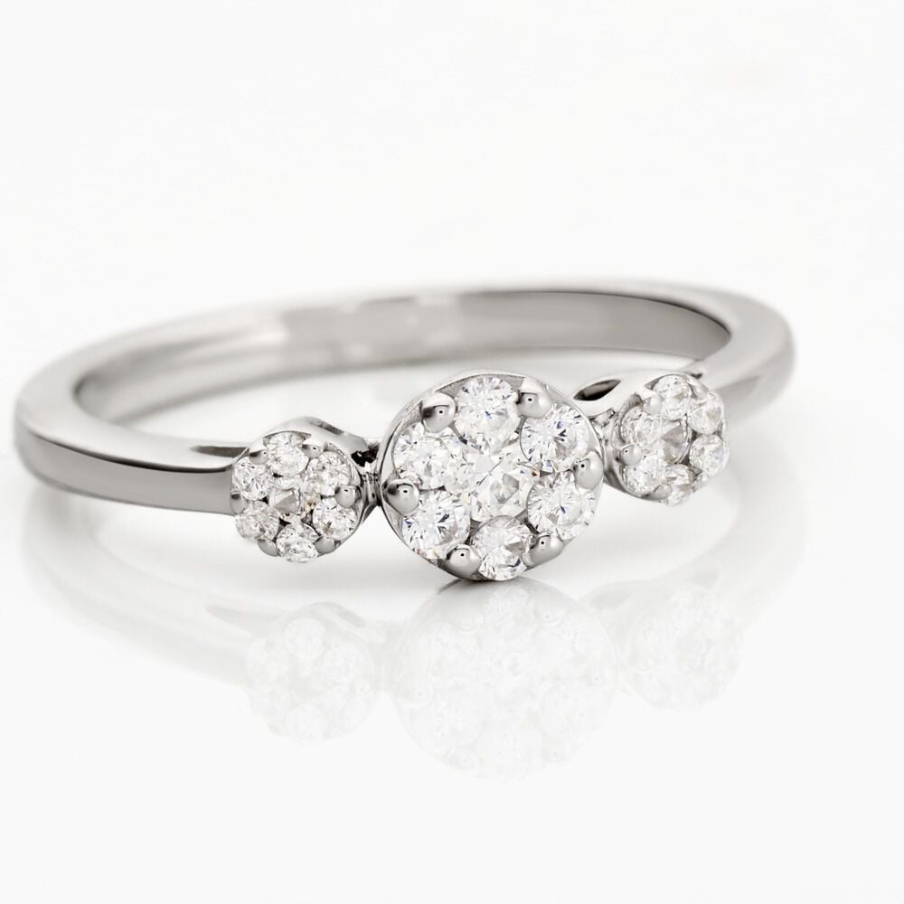 Bague Acil Argent Blanc Oxyde De Zirconium - Bijoux fantaisie Femme | Marc Orian