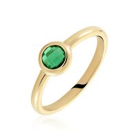 Bague Plaqué Or Leesa Pierre Synthétique
