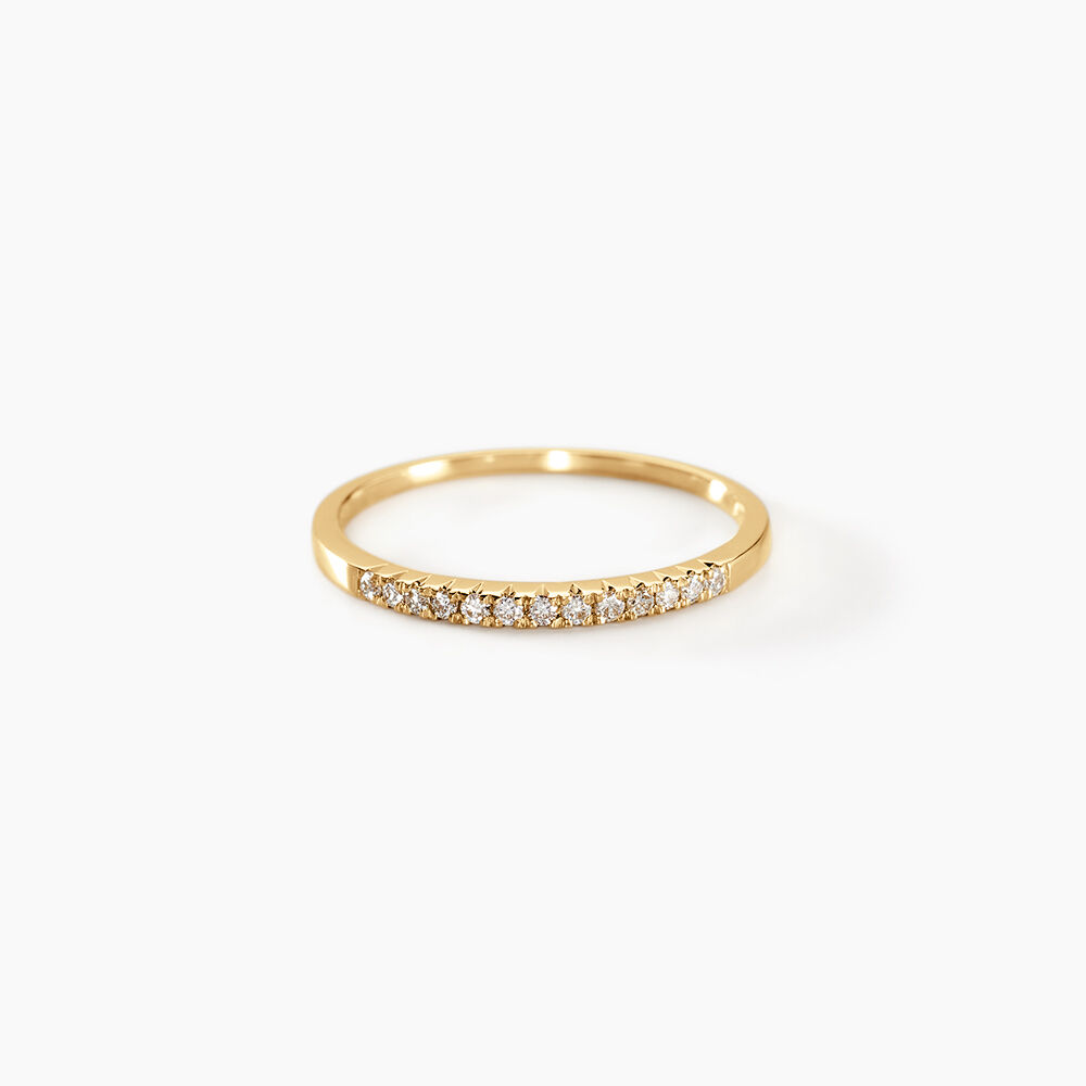 Alliance Pristina Or Jaune Diamant - Alliances avec pierres Femme | Marc Orian