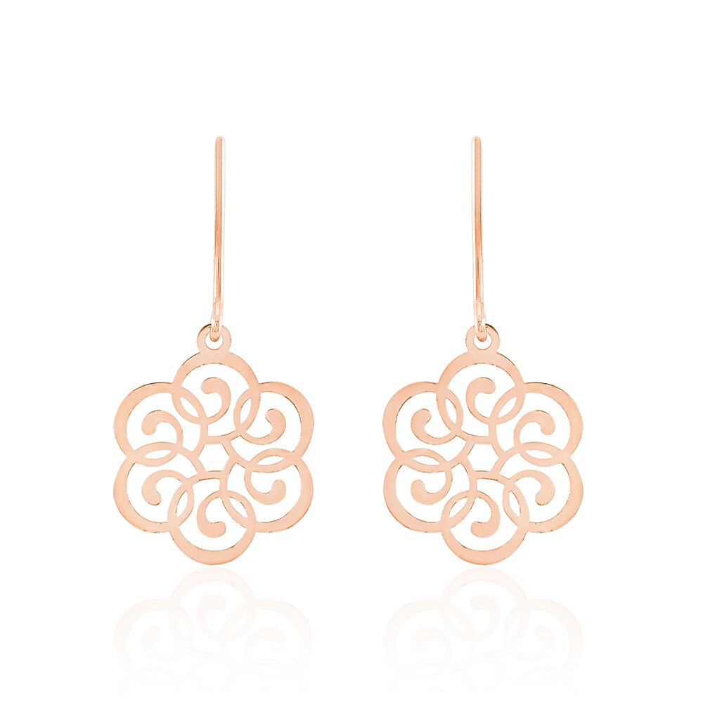 Boucles D'oreilles Pendantes Rubino Argent Rose - Pendantes Femme | Marc Orian