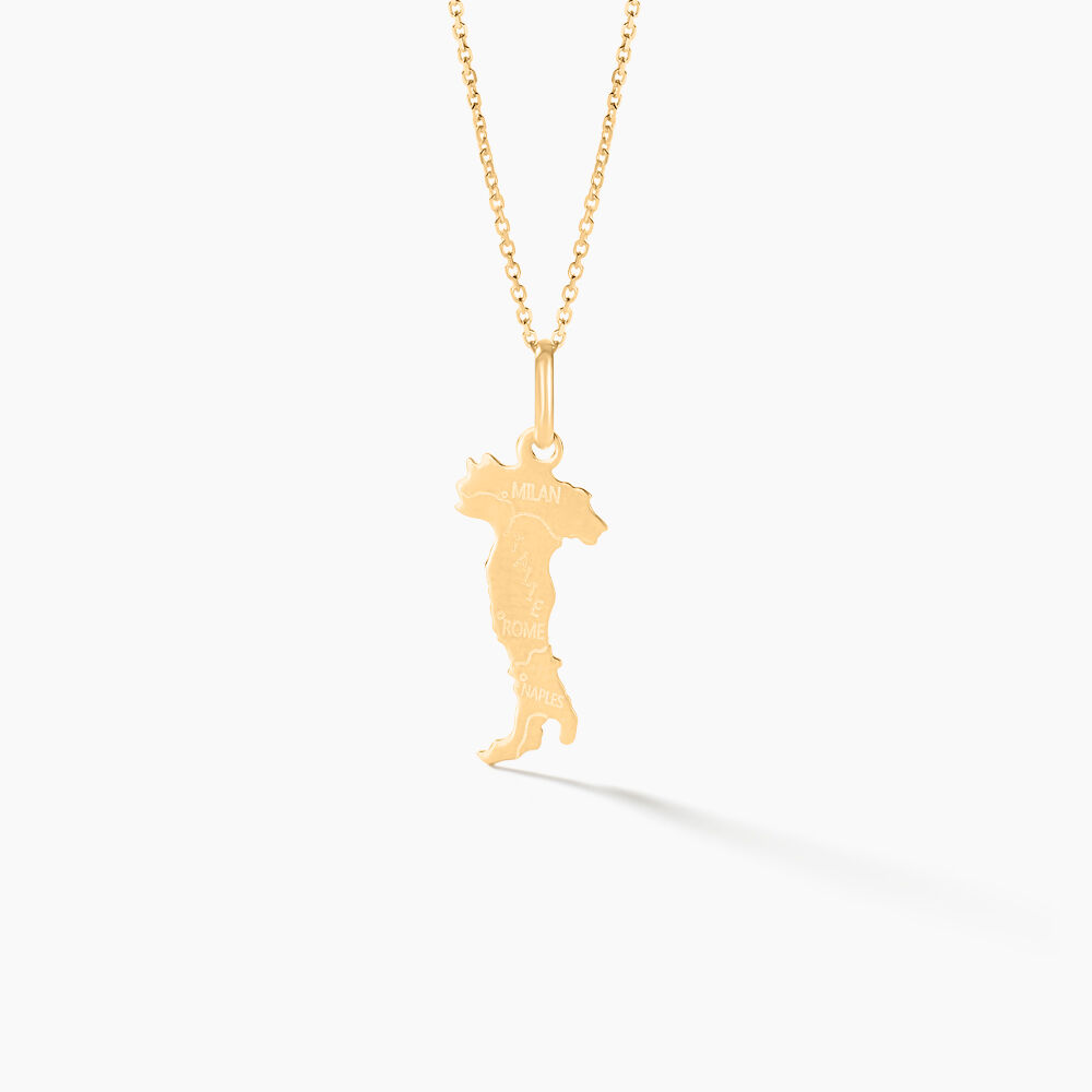 Pendentif Gaietana Italie Or Jaune - Bijoux personnalisés Famille | Marc Orian