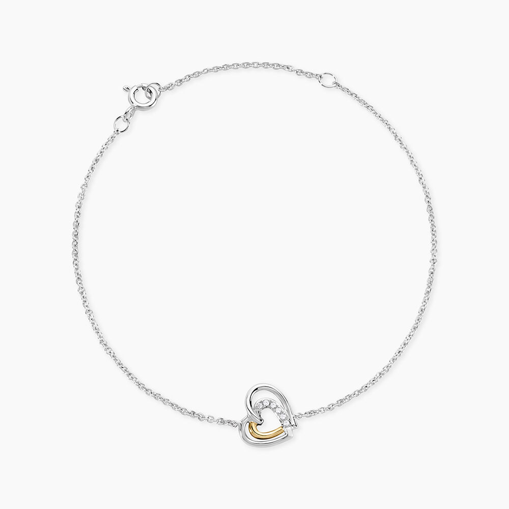 Bracelet Or Jaune Argent Blanc Oxyde De Zirconium - Bracelets cha&icirc;nes Femme | Marc Orian