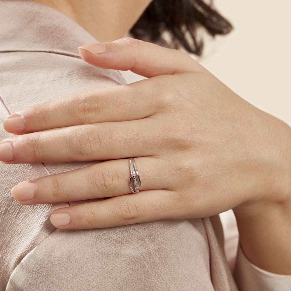Bague Solena Or Blanc Diamant - Bagues pierres précieuses Femme | Marc Orian