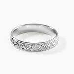 Alliance Herveva Ruban Plat Or Blanc - Alliances duo Unisex | Marc Orian