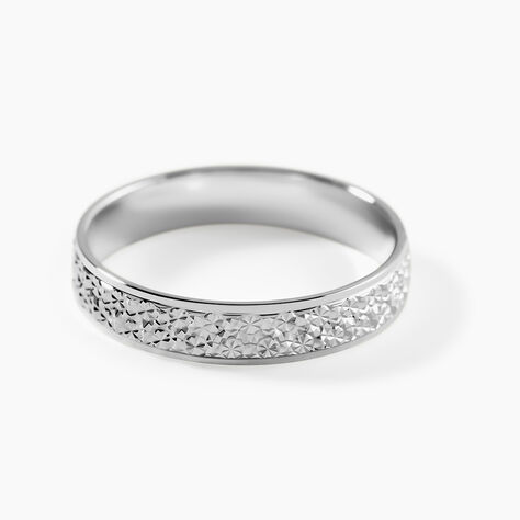 Alliance Herveva Ruban Plat Or Blanc - Alliances duo Unisex | Marc Orian