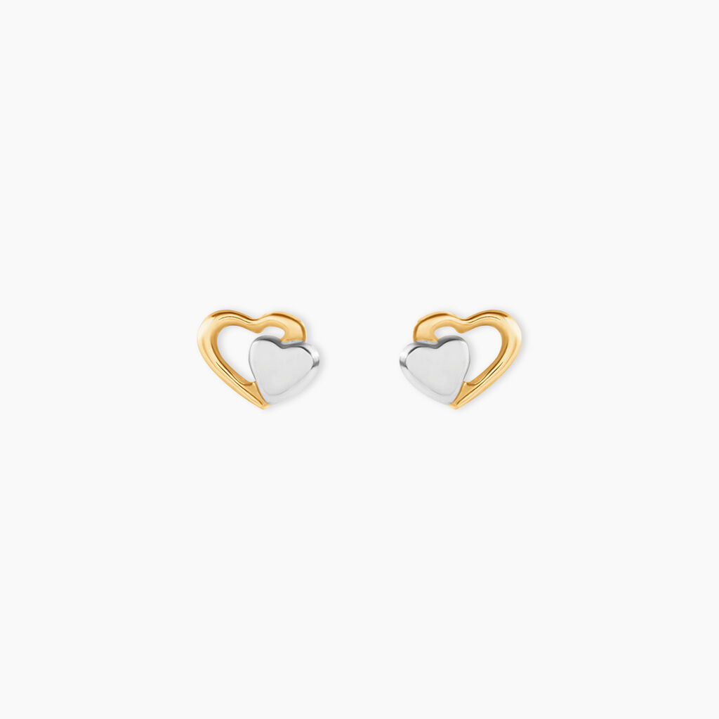 Boucles D'oreilles Puces Frantsesa Or Jaune - Puces Femme | Marc Orian