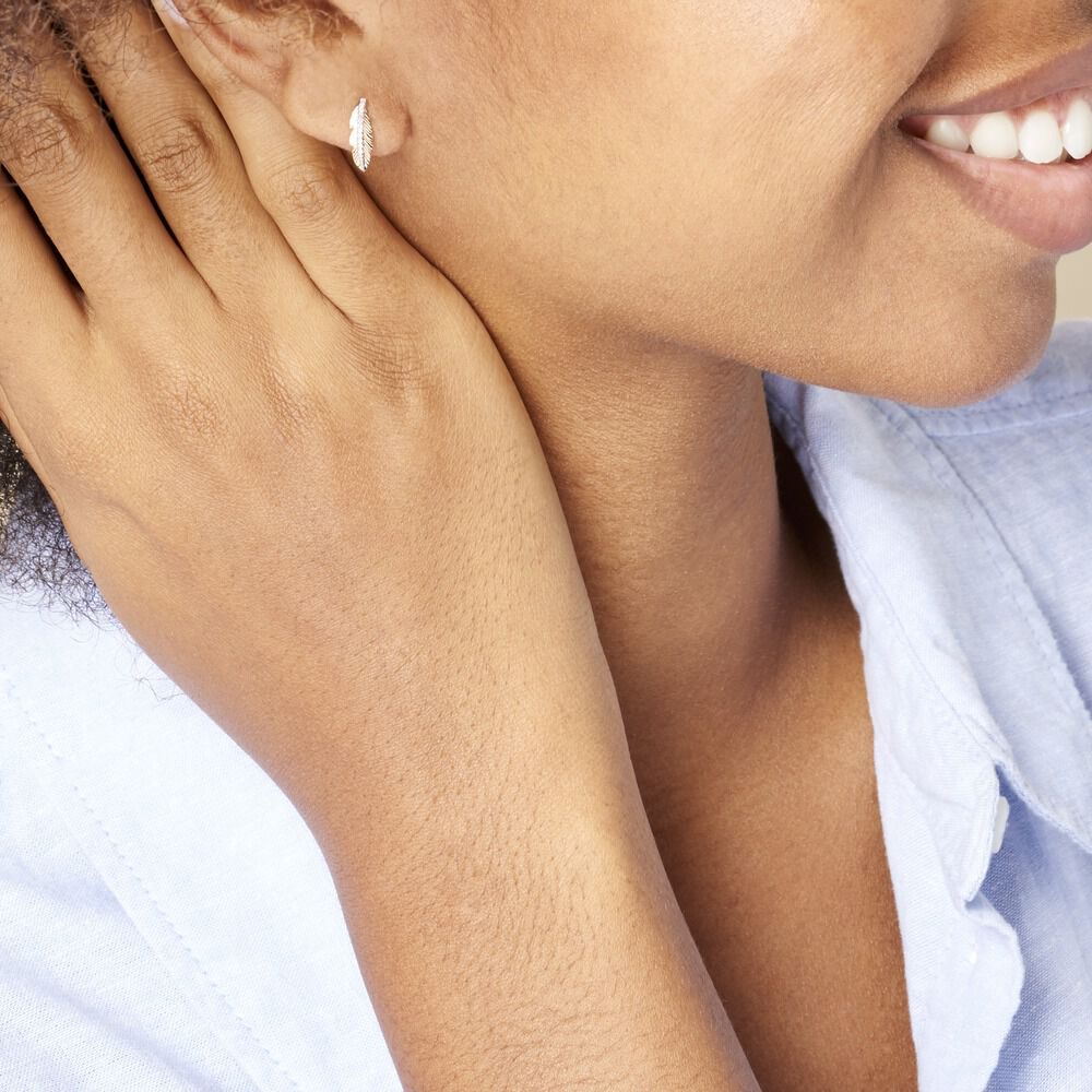 Boucles D'oreilles Puces Paola Or Jaune Diamant -  Femme | Marc Orian