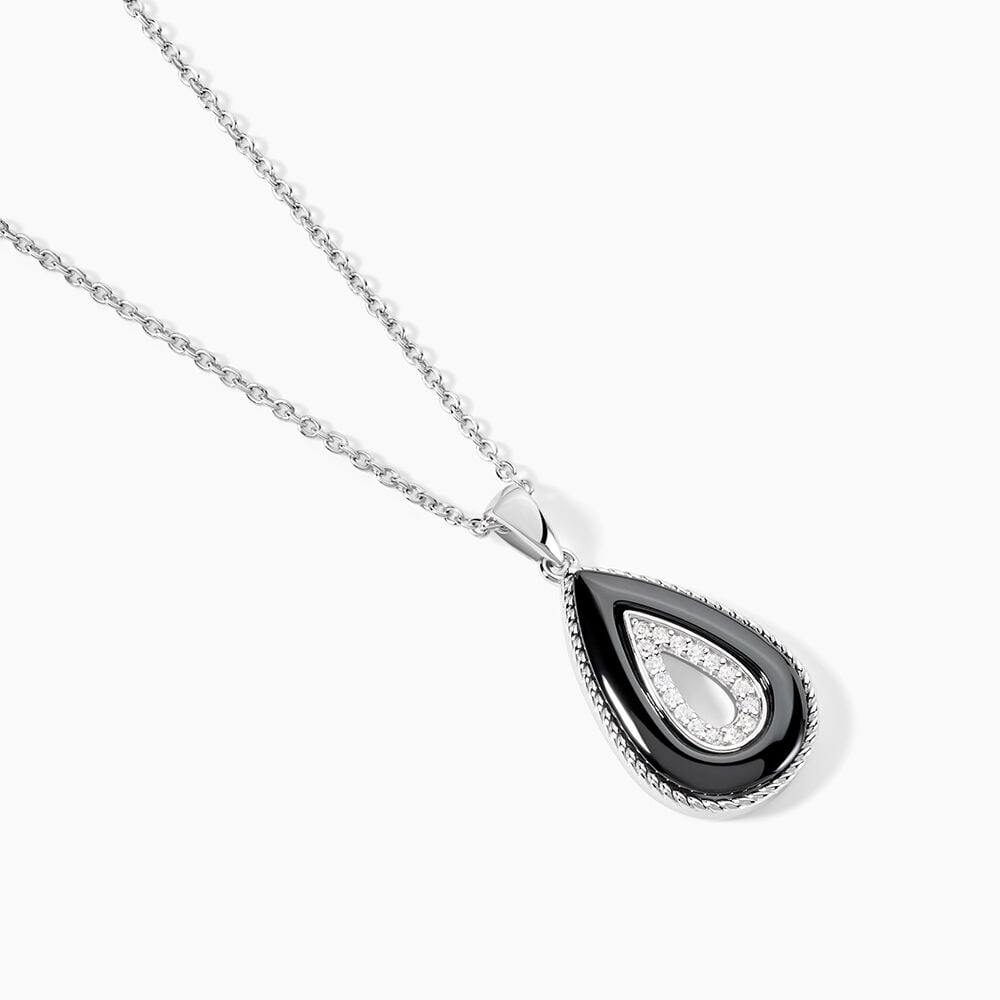 Collier Boyce Argent Blanc Céramique Oxyde De Zirconium - Colliers avec pierres Femme | Marc Orian