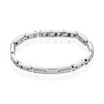 Bracelet Identit&eacute;e Zion Acier Blanc - Gourmettes Homme | Marc Orian