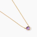 Collier Arenale Argent Dor&eacute; A L'Or 750/1000 Am&eacute;thyste - Colliers avec pierres Femme | Marc Orian