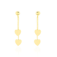 Boucles D'oreilles Pendantes Anne-maudae Pendantes Coeurs Or Jaune - Boucles d'oreilles Pendantes Femme | Marc Orian