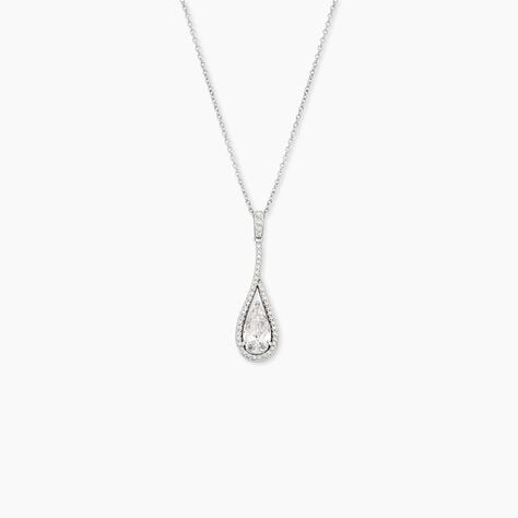 Collier Elorah Argent Blanc Oxyde De Zirconium - Colliers avec pierres Femme | Marc Orian
