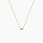 Collier Poem Argent Jaune P&eacute;ridot - Colliers avec pierres Femme | Marc Orian