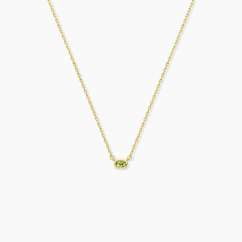 Collier Poem Argent Jaune P&eacute;ridot - Colliers avec pierres Femme | Marc Orian