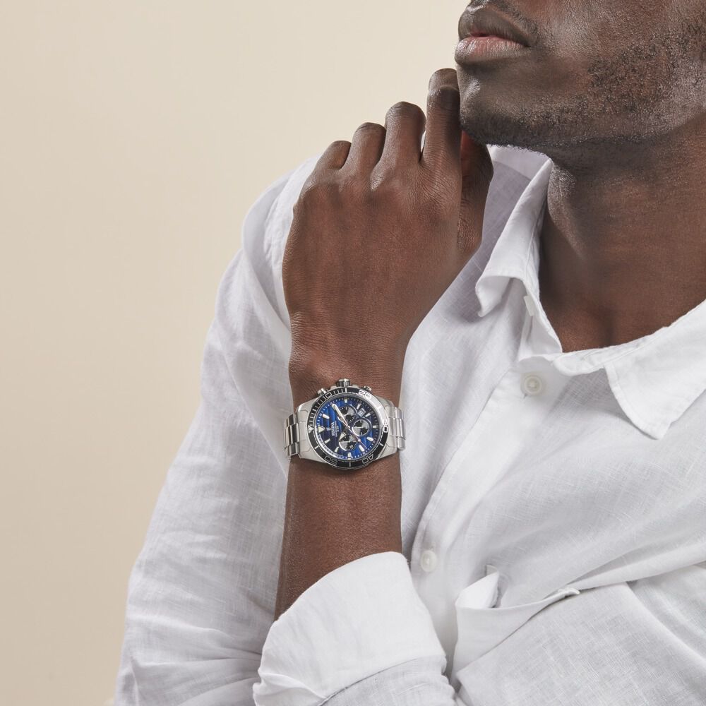 Montre Festina homme acier cuir bleu - Homme - modèle F16745/3 | MATY