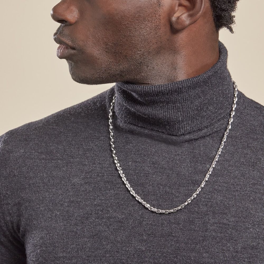 Collier Jourdan Homme Mikeno Acier Blanc - Fête des pères Homme | Marc Orian