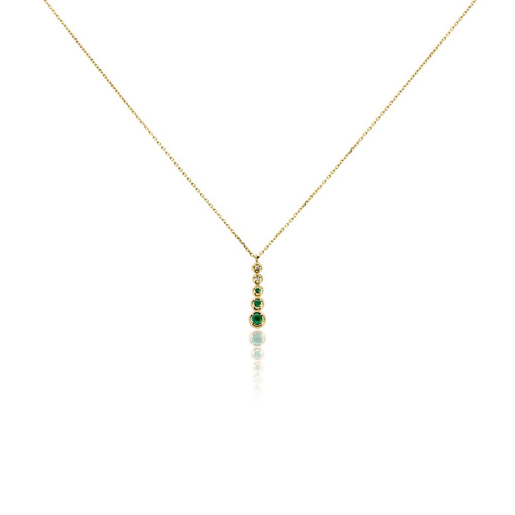 Collier Josephine Or Jaune Emeraude - Colliers avec pierres Femme | Marc Orian