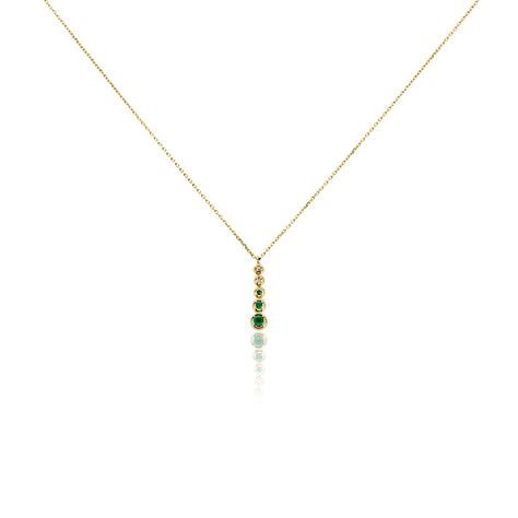 Collier Josephine Or Jaune Emeraude - Colliers avec pierres Femme | Marc Orian