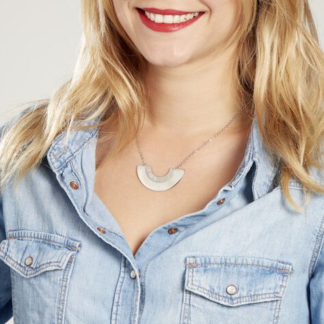 Collier Georgina Acier Blanc Strass - Colliers Femme | Marc Orian