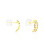 Boucles D'oreilles Jacobee Rondes Or Jaune Oxyde De Zirconium - Cr&eacute;oles Femme | Marc Orian