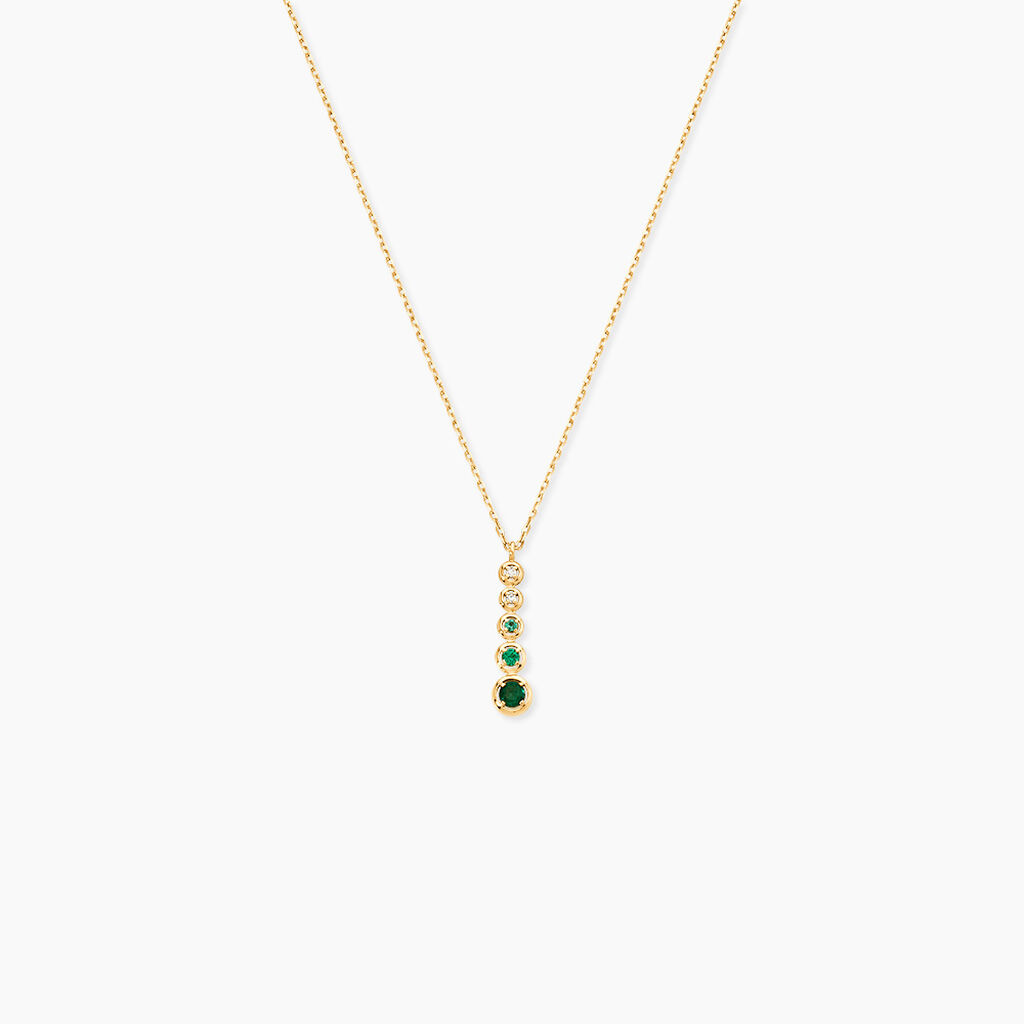 Collier Josephine Or Jaune Emeraude - Colliers avec pierres Femme | Marc Orian