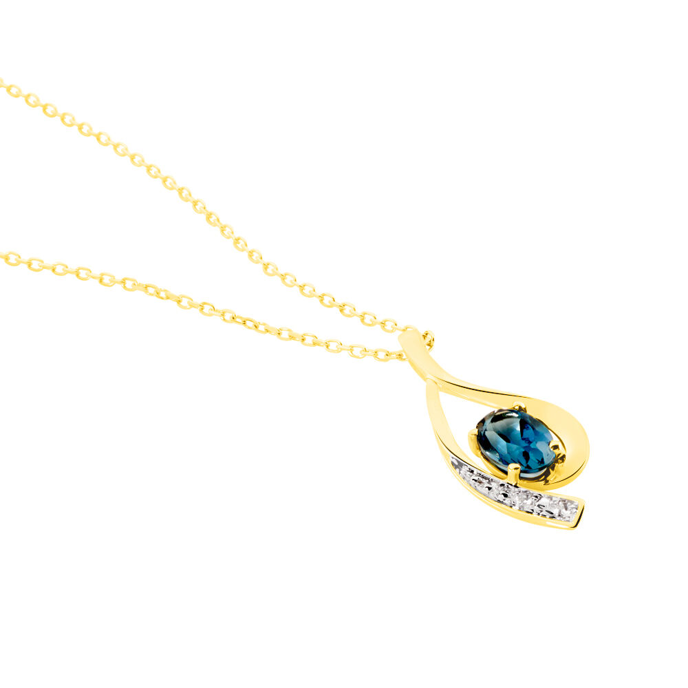 Collier Or Jaune Sagesse Topaze Oxydes De Zirconium - Colliers avec pierres Femme | Marc Orian