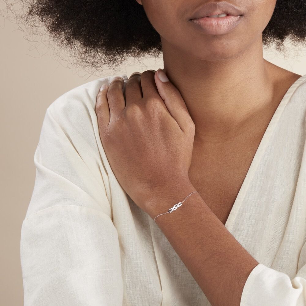 Bracelet Ursulla Or Blanc Diamant - Bracelets chaînes Femme | Marc Orian