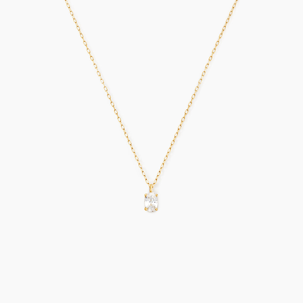 Collier Husam Or Jaune Oxyde De Zirconium - Colliers solitaires Femme | Marc Orian