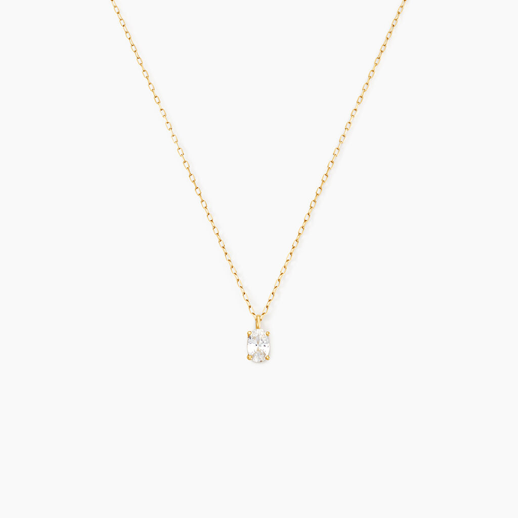 Collier Husam Or Jaune Oxyde De Zirconium - Colliers solitaires Femme | Marc Orian