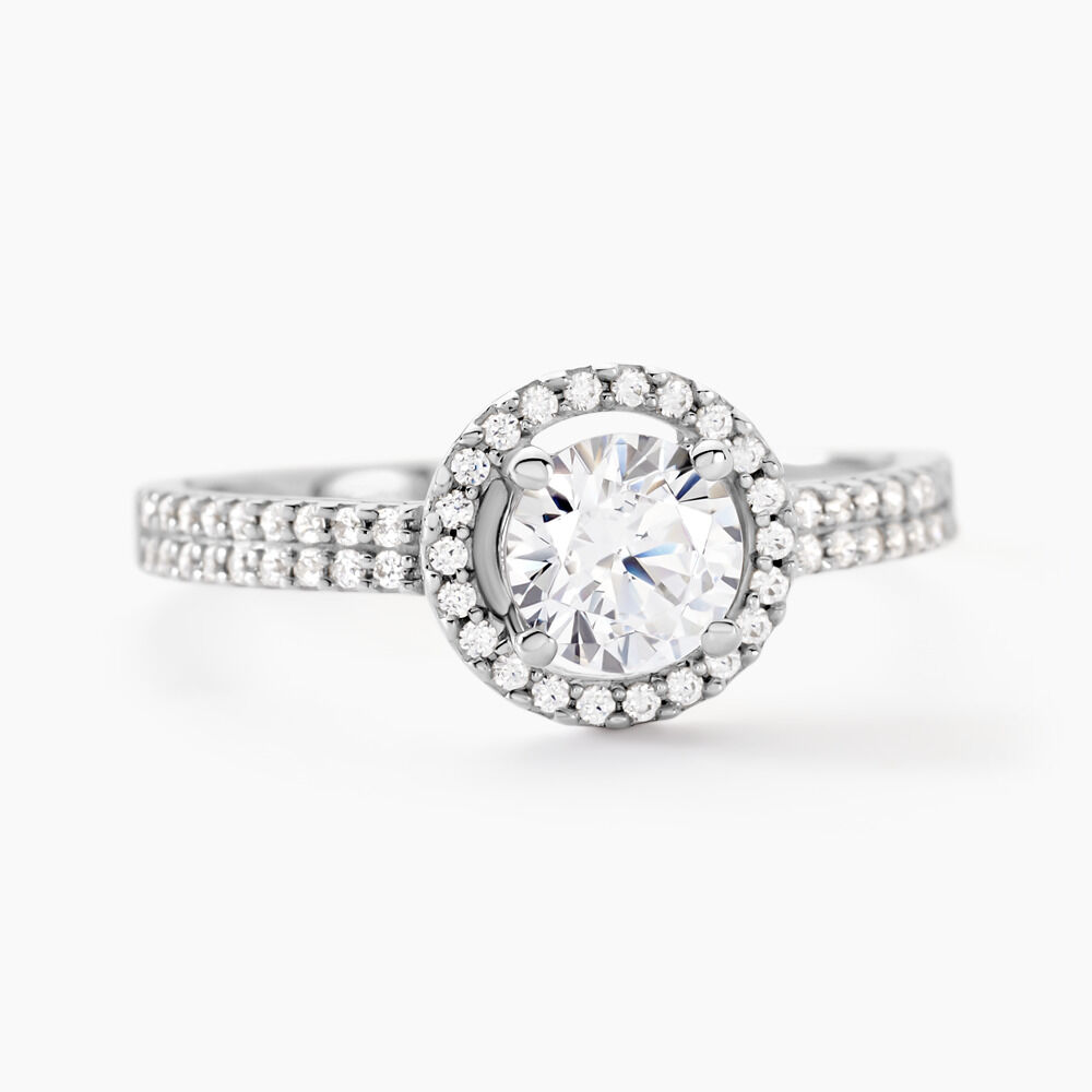 Bague Stelila Or Blanc Oxyde De Zirconium - Solitaires Femme | Marc Orian