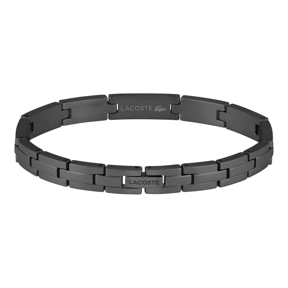 Bracelet Lacoste Stencil Acier Noir - Bracelets cha&icirc;nes Homme | Marc Orian