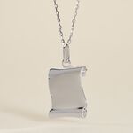 Pendentif Parchemin Argent Blanc - Bijoux personnalis&eacute;s Homme | Marc Orian